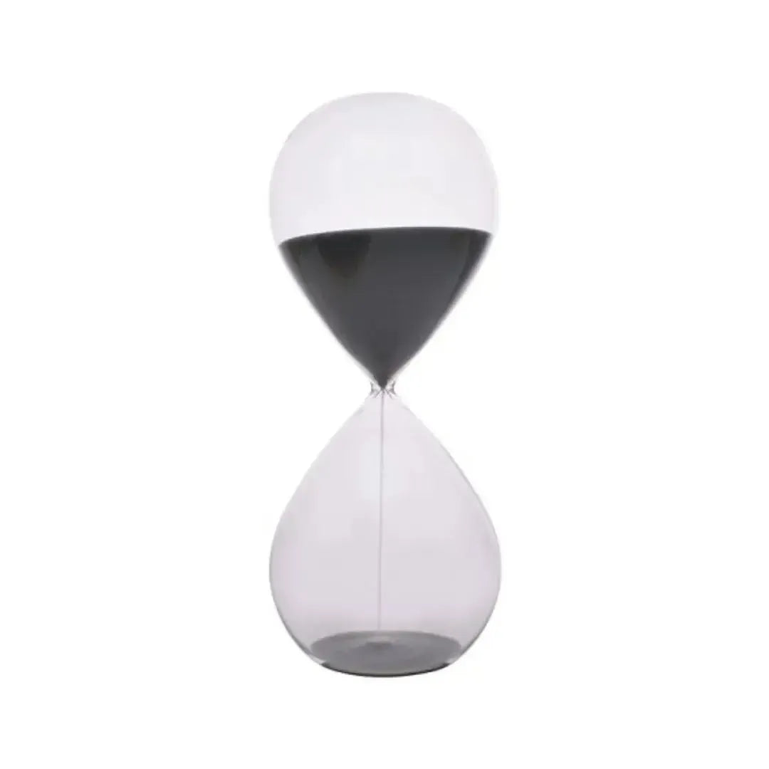 Ampulheta em Vidro com Areia 30 Minutos Bege