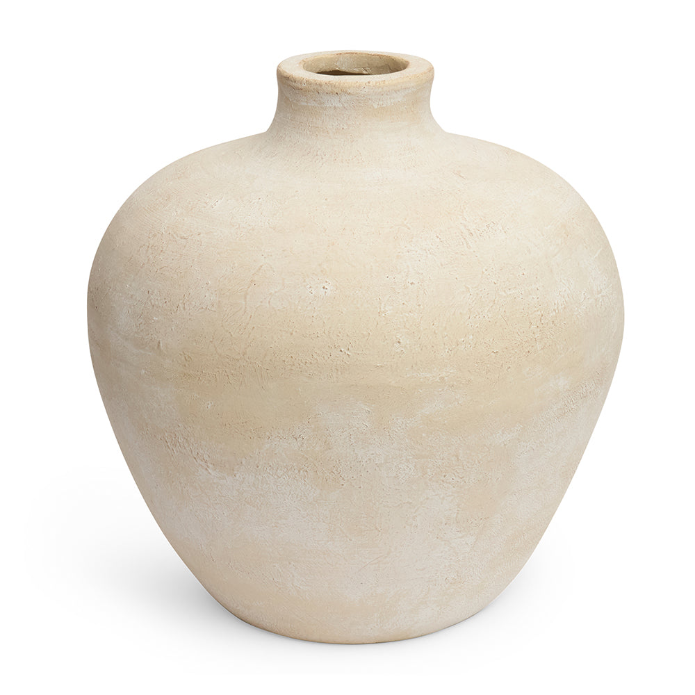 Vaso Fibra de Vidro Bege 40,5x40cm Mart