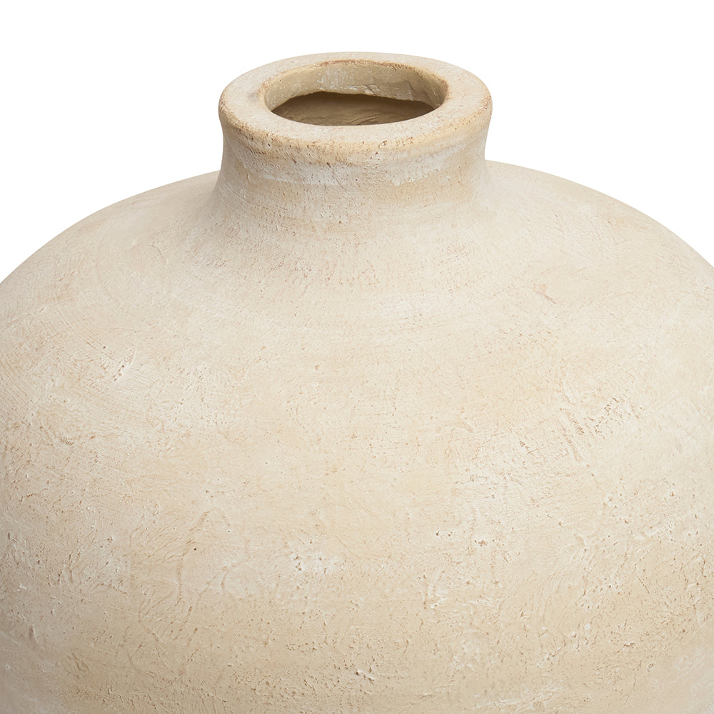 Vaso Fibra de Vidro Bege 40,5x40cm Mart
