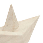 Escultura Barco em Poliresina Bege Mart 14x25,5x9,5cm