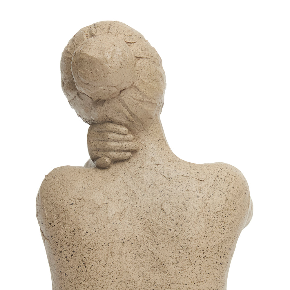 Escultura Mulher em Poliresina Areia Sutileza Mart 22x9x14cm