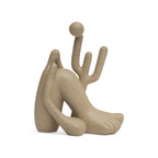 Escultura Abapuru em Poliresina Bege Mart 17,5x14x7cm
