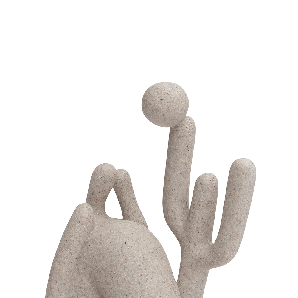 Escultura Abapuru em Poliresina Areia Mart 17,5x14x7cm