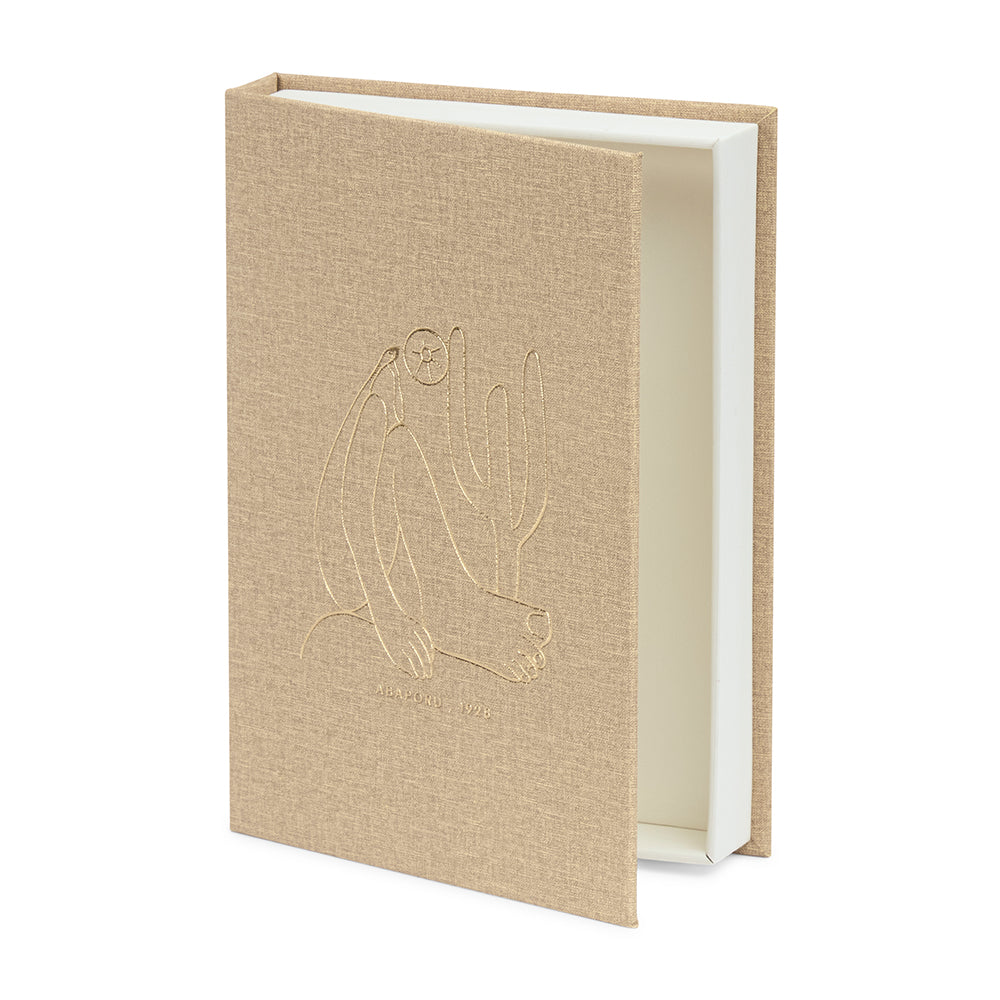 Livro Caixa Abaporu Bege MDF e PU 25x18x4cm Mart