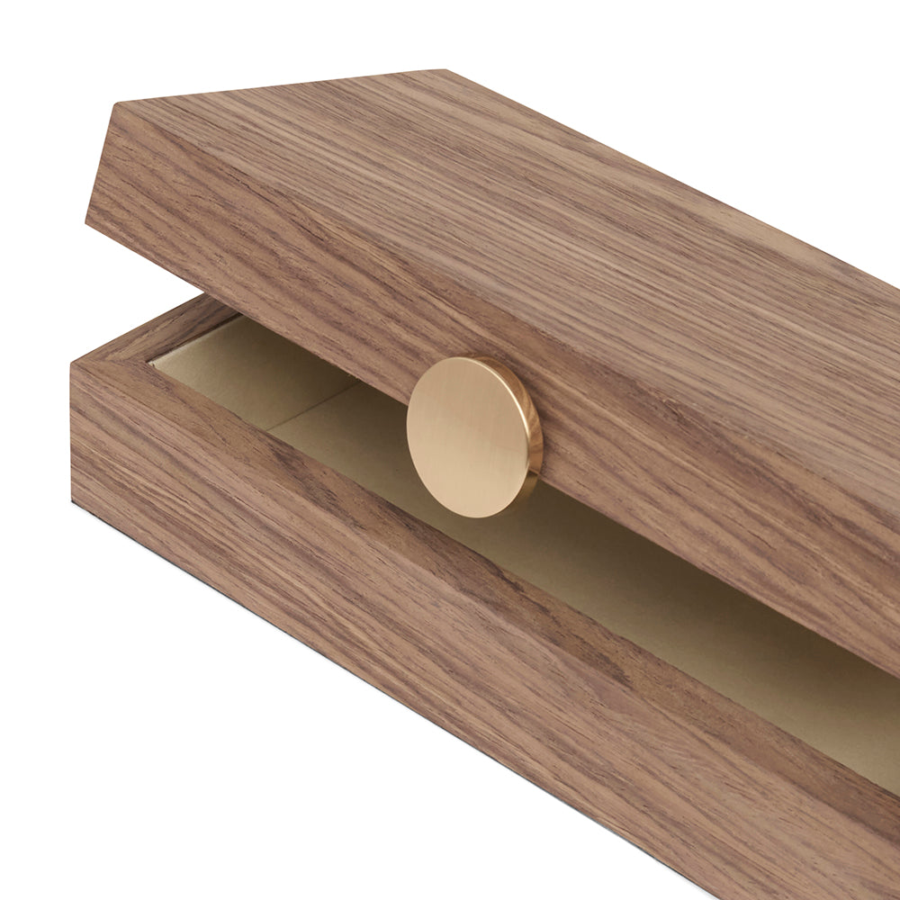 Caixa em MDF Laminado Grande Marrom 7x30x15,5cm Mart
