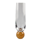 Conjunto 6 Taças para Champagne Vidro Transparente base Esfera Mel Bubble 300ml