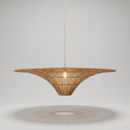 Luminária Artesanal Rattan Natural Liora 60x23cm Bahali