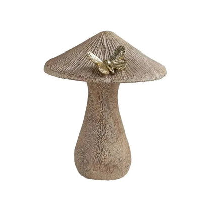 Adorno Cogumelo Poliresina Butterfly 18cm