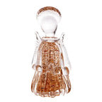 Adorno Decorativo Anjo Vidro Italy Dourado 7x7x15cm