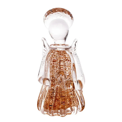 Adorno Decorativo Anjo Vidro Italy Dourado 7x7x15cm