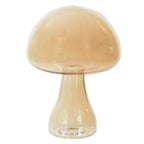 Adorno Decorativo Cogumelo Vidro Âmbar Luster 13x9cm Florarte
