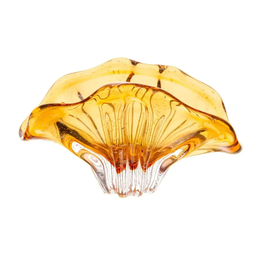 Adorno Decorativo Vidro Italy Ambar 20x8x10cm