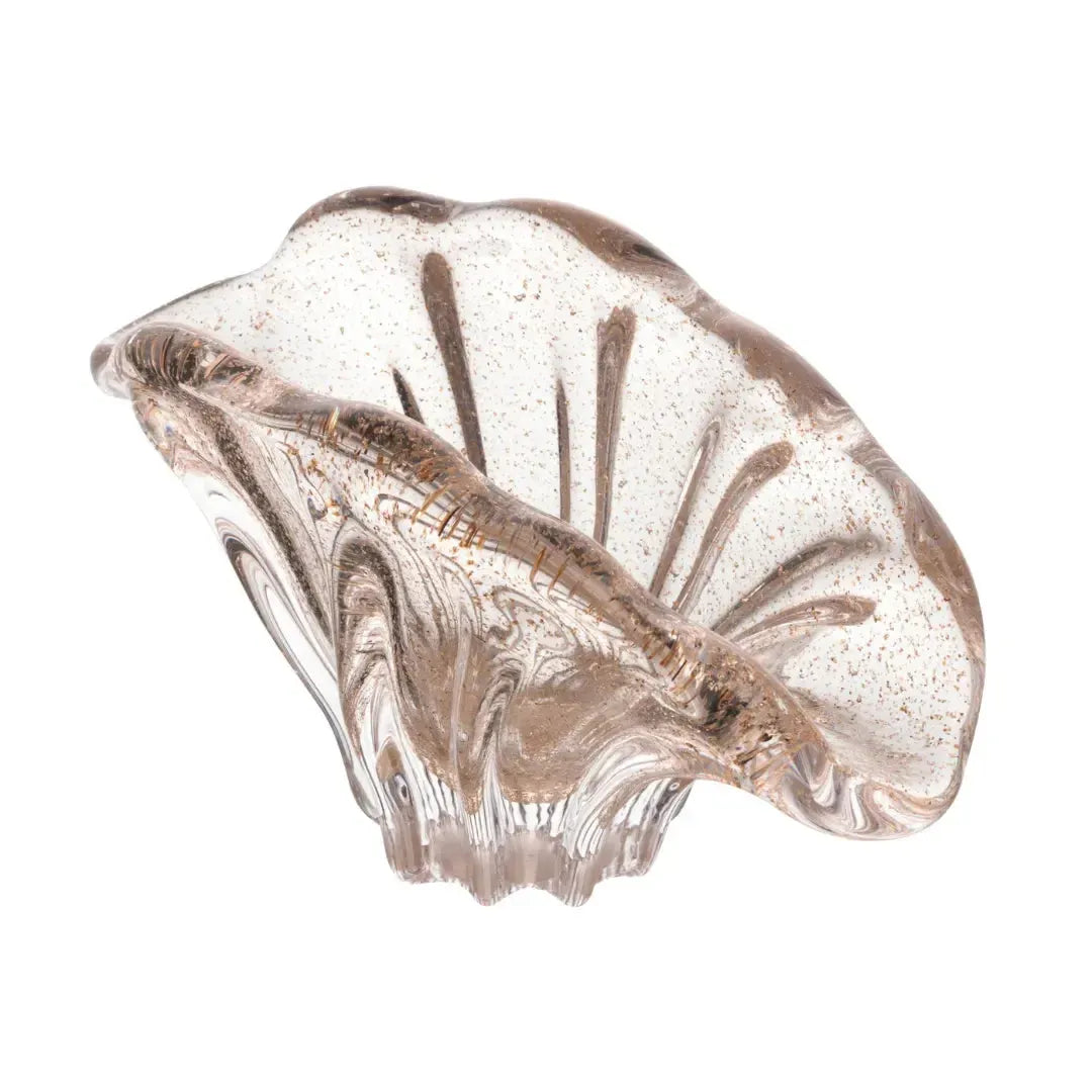 Adorno Decorativo Vidro Italy Dourado 20x8x10cm