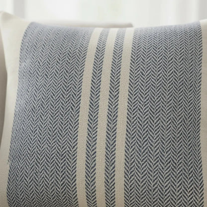 Almofada Linho 52x52 Verde Listrado Modelo 2