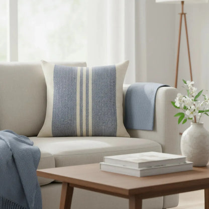 Almofada Linho 52x52 Verde Listrado Modelo 2