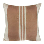 Almofada Linho 52x52 Ocre Listrado