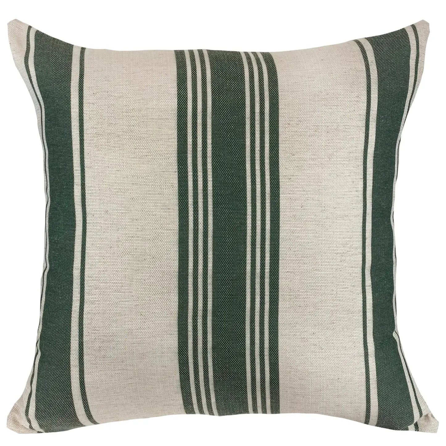 Almofada Linho 52x52 Verde Listrado Modelo 1
