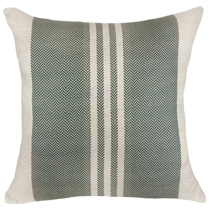 Almofada Linho 52x52 Verde Listrado Modelo 2