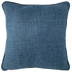 Almofada Linho Azul 52x52 Lisa Cordão