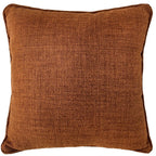 Almofada Linho Terracota 52x52 Lisa Cordão