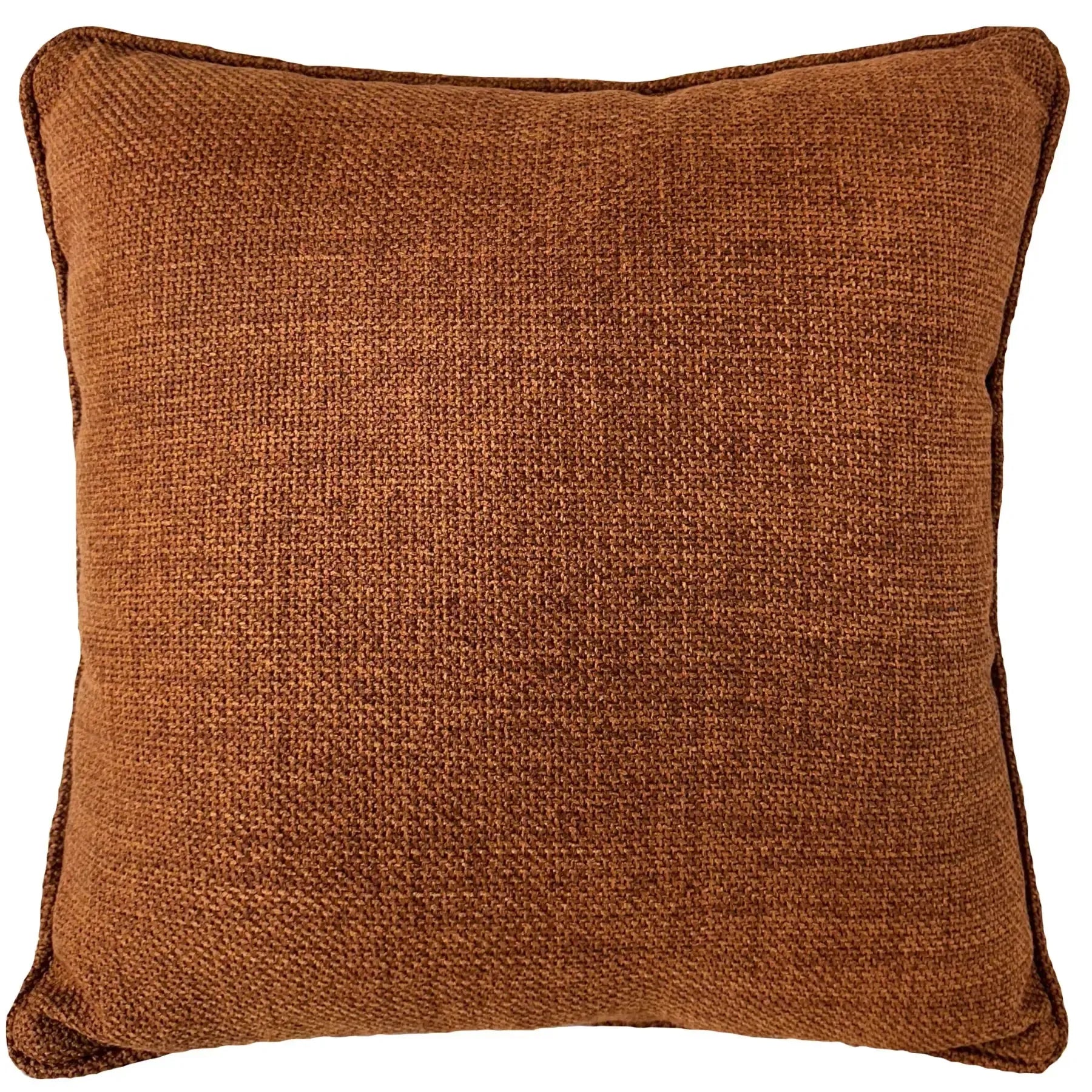 Almofada Linho Terracota 52x52 Lisa Cordão