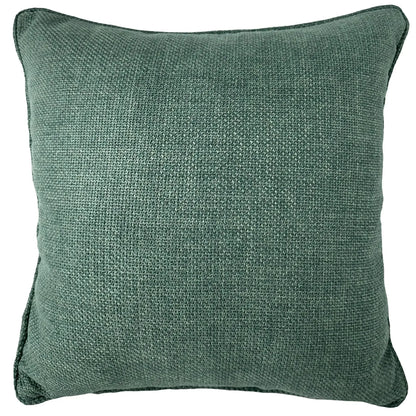 Almofada Linho Azul 52x52 Lisa Cordão