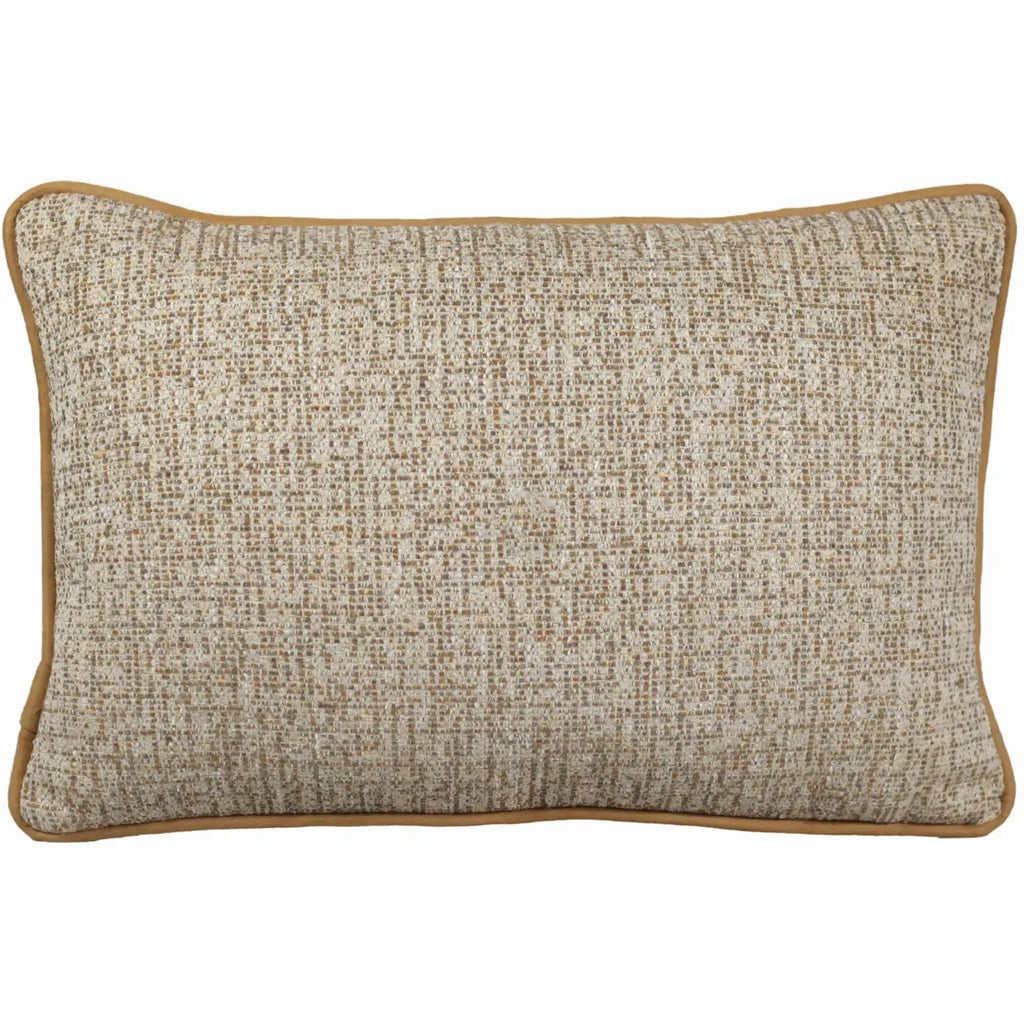 Almofada Rustica Cordão Camurça Bege 35x52