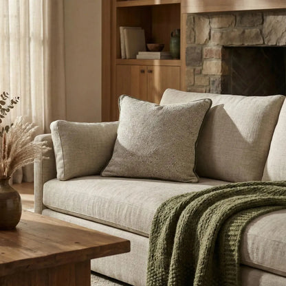 Almofada Rustica Cordão Camurça Musgo 52x52