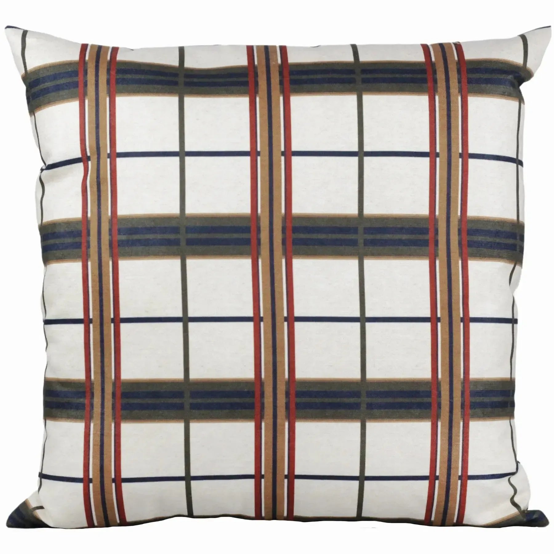 Almofada Viscose 52x52 Xadrez Natural