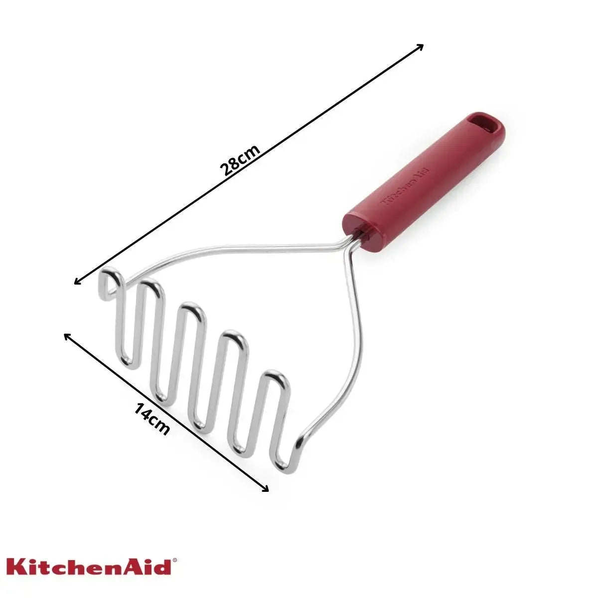 Amassador Batata Profissional Vermelho KitchenAid