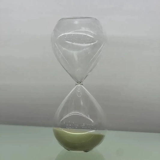 Ampulheta em Vidro Fumê com Areia 120 Minutos Bege