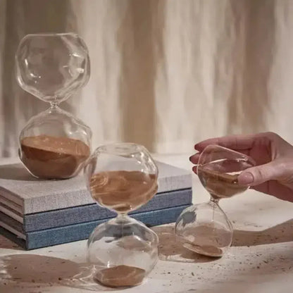 Ampulheta em Vidro com Areia 30 Minutos Bege Mart