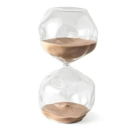 Ampulheta em Vidro com Areia 60 Minutos Bege Mart