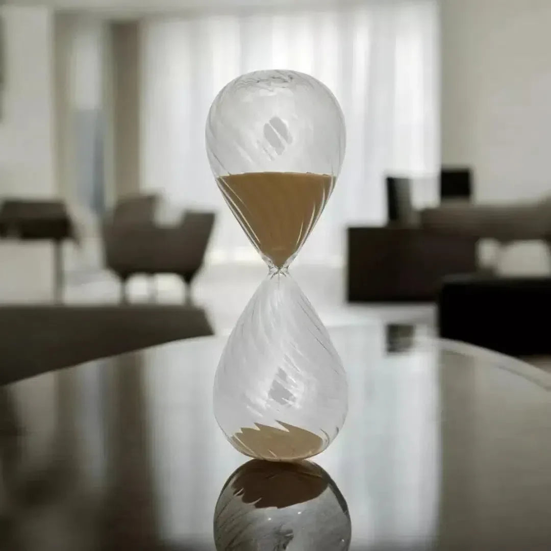 Ampulheta em Vidro com Areia 90 Minutos Marrom Mart