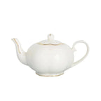 Aparelho de Jantar Camélia 49Pçs New Bone China Filado Dourado L'Hermitage