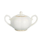 Aparelho de Jantar Camélia 49Pçs New Bone China Filado Dourado L'Hermitage