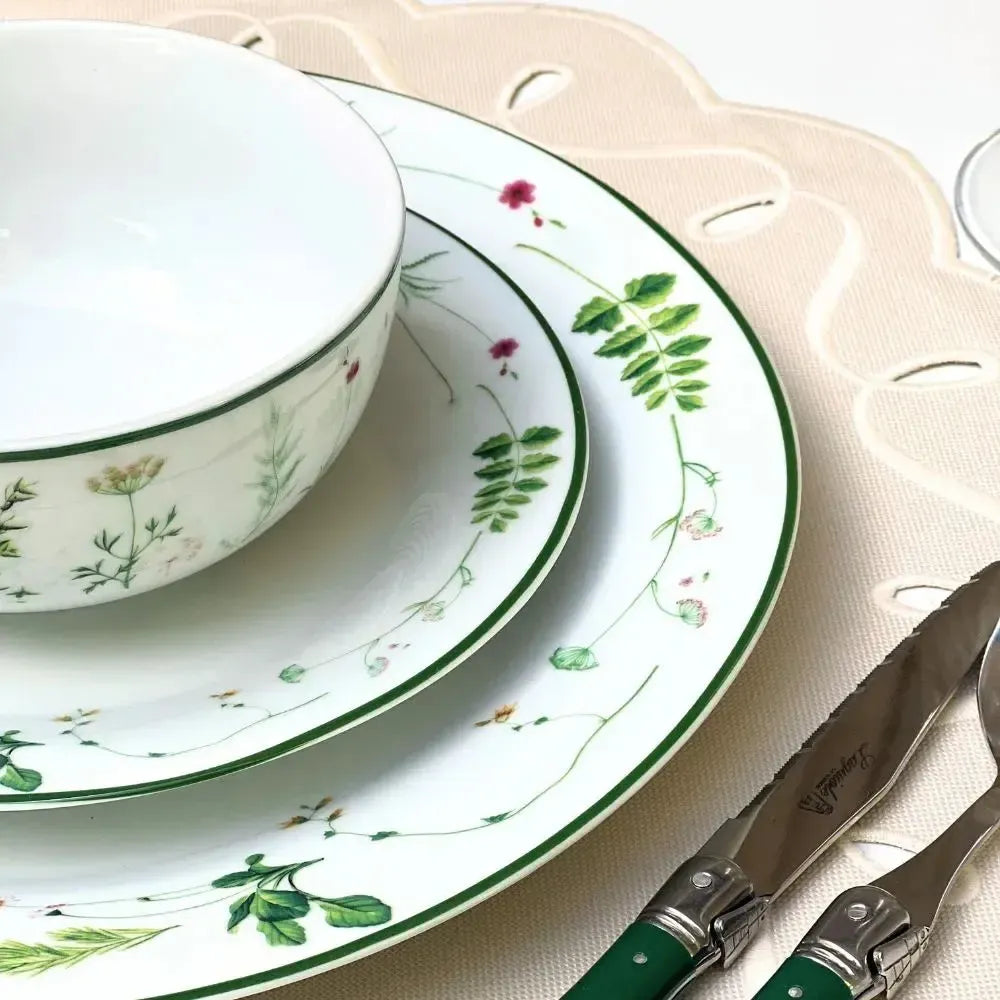 Aparelho de Jantar Porcelana Natureza Viva 18 Peças L'Hermitage