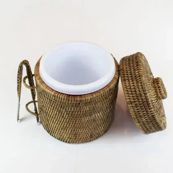 Balde de Gelo em Rattan com Pegador Bahali 24x26cm
