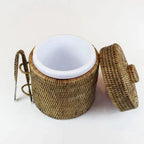 Balde de Gelo em Rattan com Pegador Bahali 24x26cm