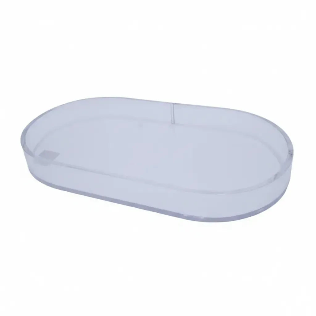 Bandeja Decorativa Oval Acrílico Transparente 50x28cm Tuut