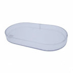 Bandeja Decorativa Oval Acrílico Transparente 50x28cm Tuut