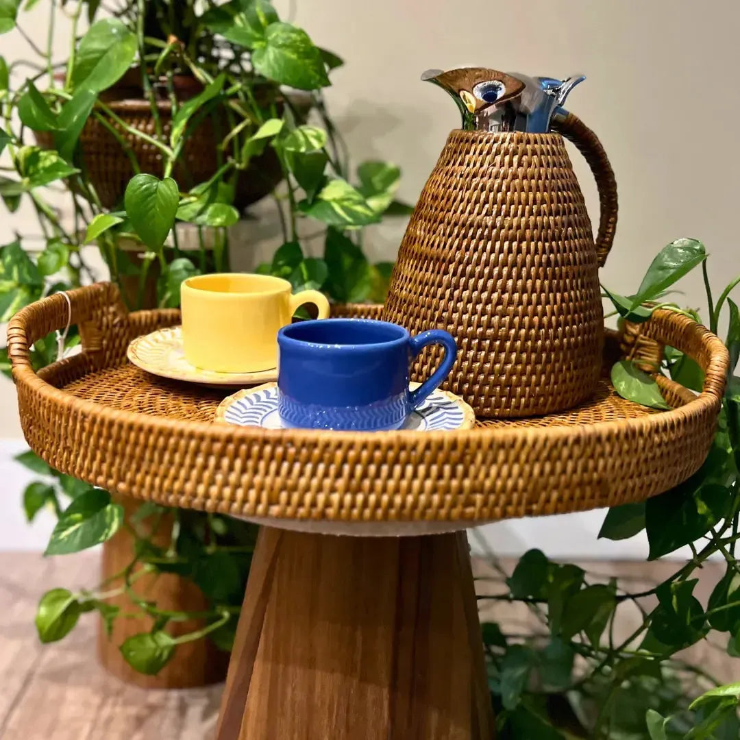 Bandeja Oval em Rattan com Alças Bahali 46x38x5cm