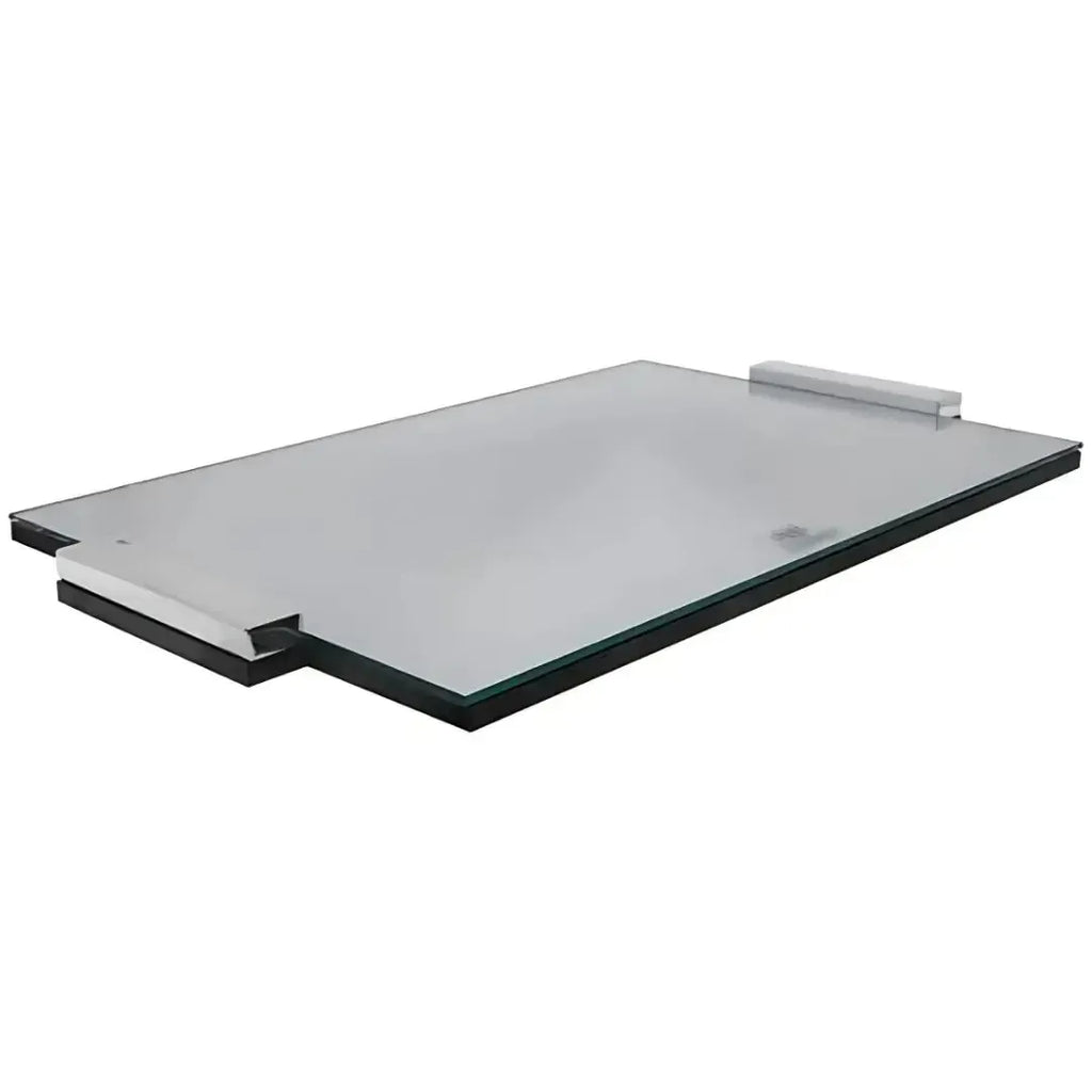 Bandeja Prata com Fundo Vidro Espelhado Shefield Plate 45x30cm