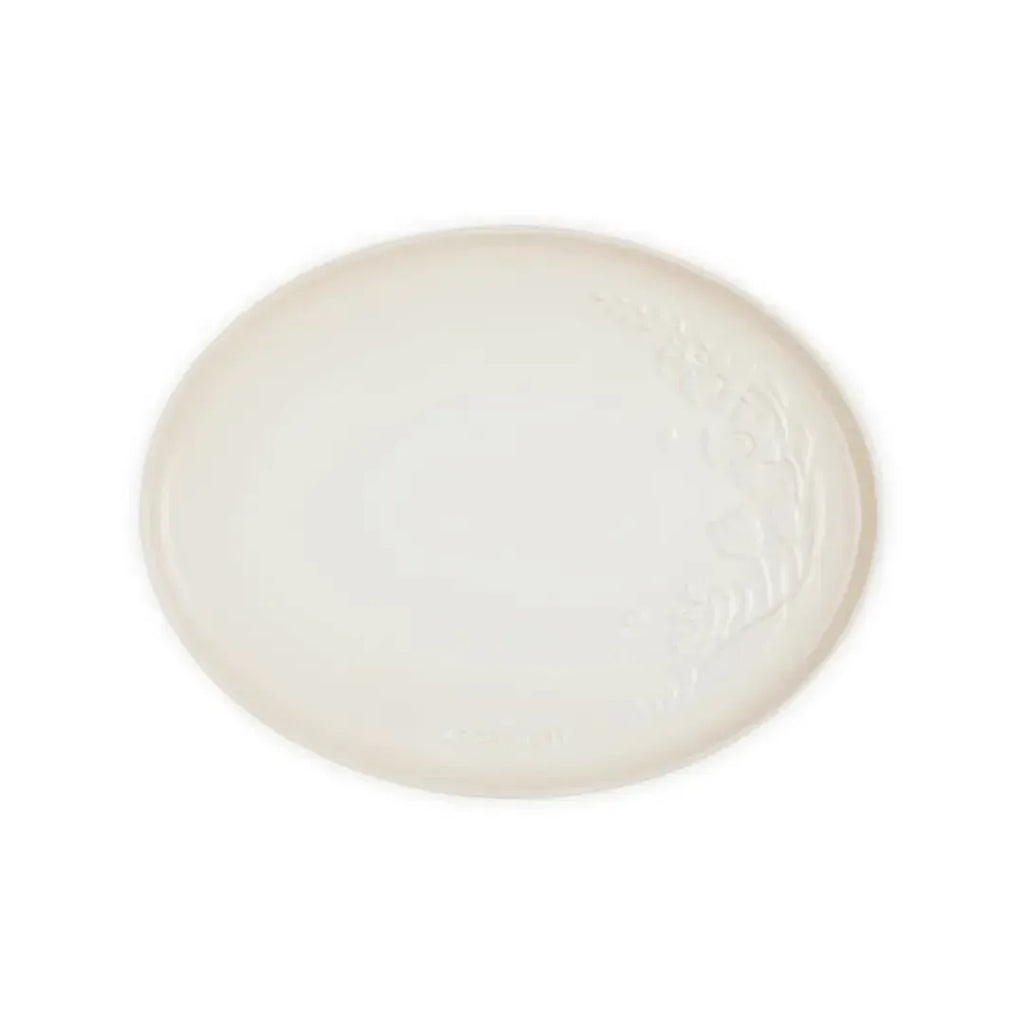 Bandeja de Servir Oval Cerâmica Jardin Meringue 36cm Le Creuset