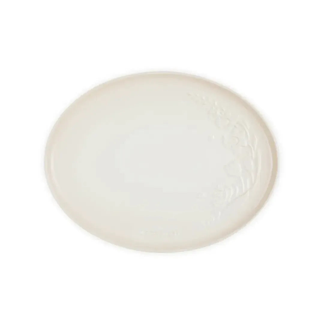Bandeja de Servir Oval Cerâmica Jardin Meringue 36cm Le Creuset