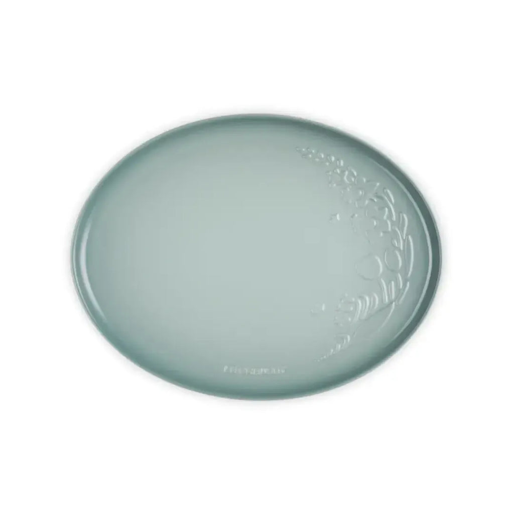 Bandeja de Servir Oval Cerâmica Jardin Sea Salt 36cm Le Creuset
