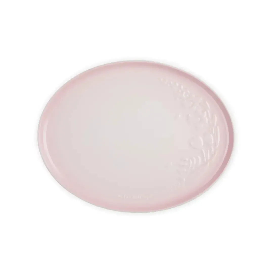 Bandeja de Servir Oval Cerâmica Jardin Shell Pink 36cm Le Creuset