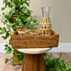 Bandeja em Rattan Bahali 30x20x9cm