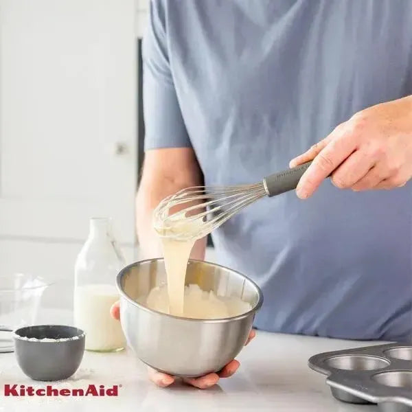 Batedor de Ovos Profissional Fouet Inox Vermelho KitchenAid