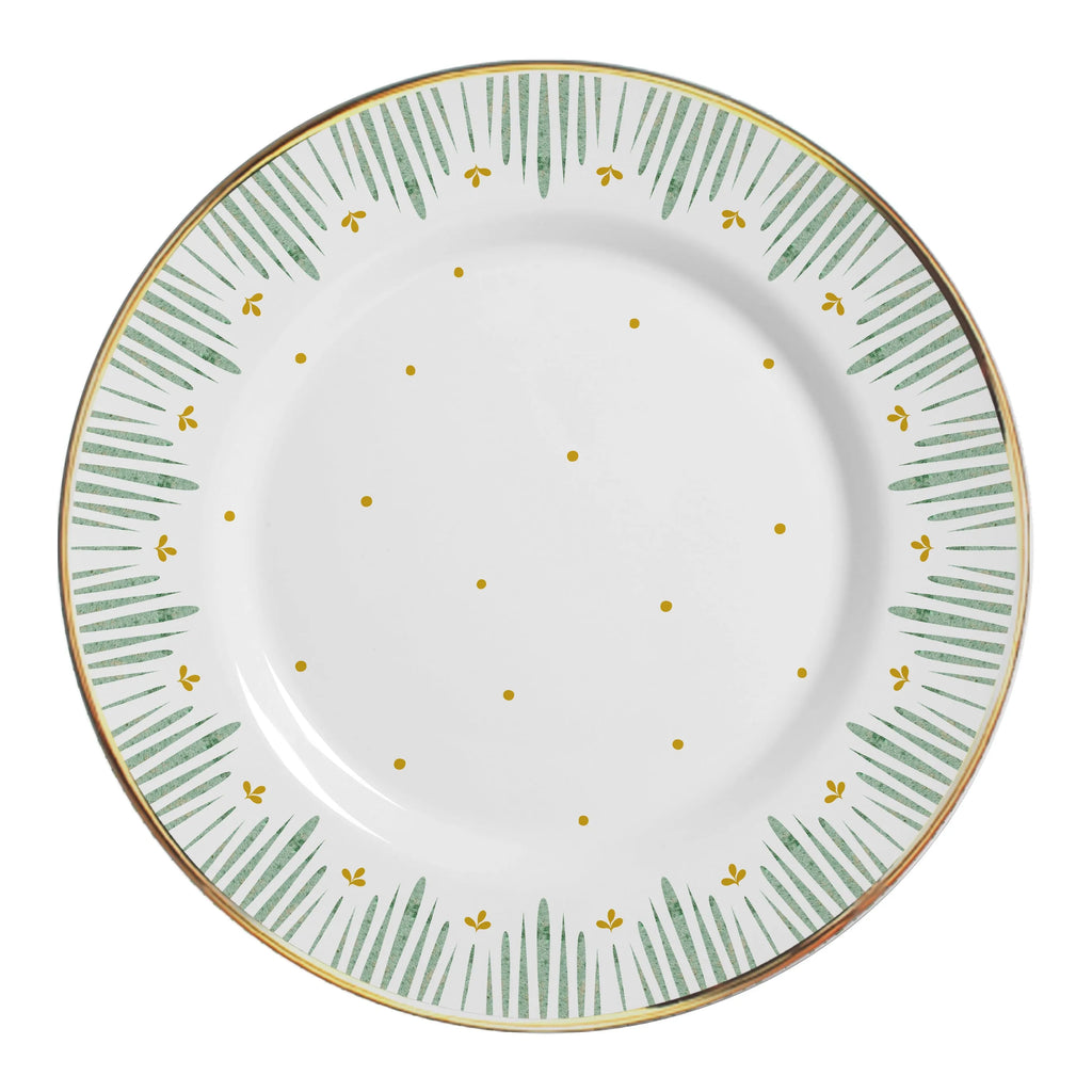Boleira Média Donatella Filete Ouro 29cm Cerâmica Alleanza